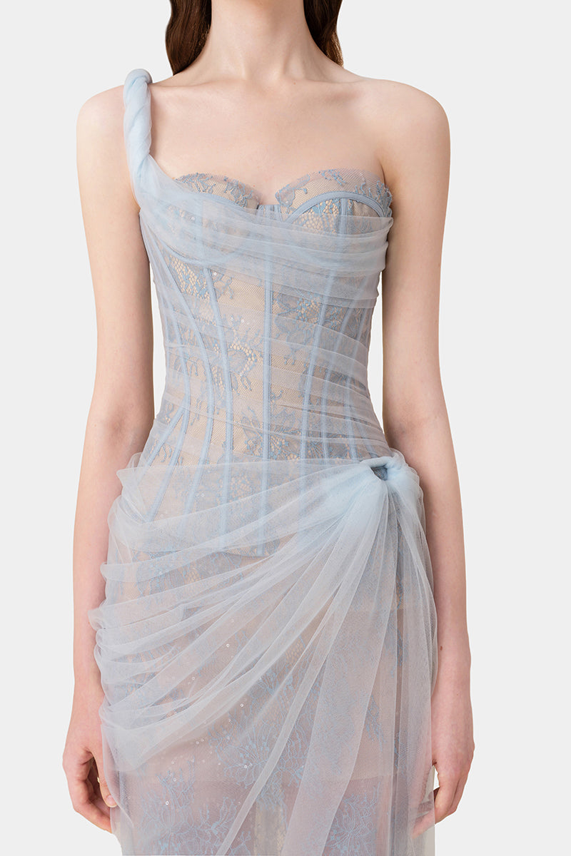 MARA DRESS IN BLUE - CULT MIA