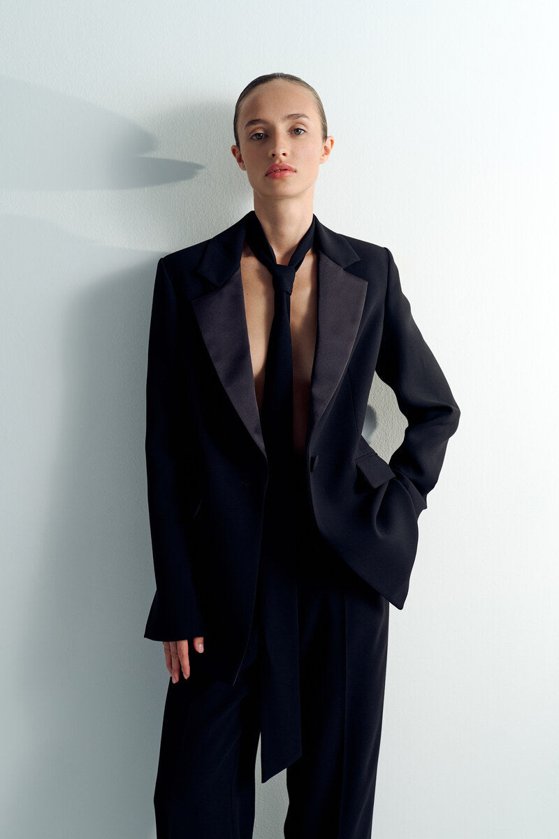 MATT SILK PANTS IN BLACK - CULT MIA