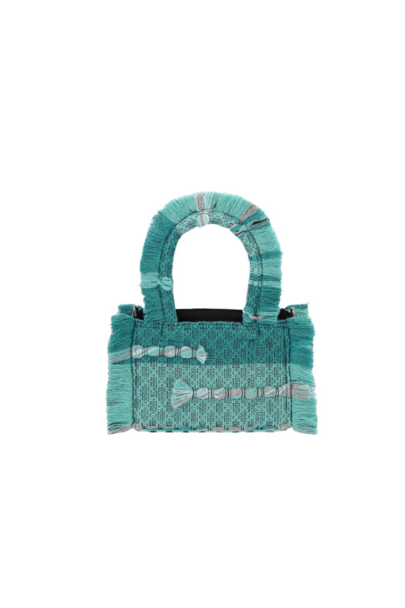 MINI POKA TEAL TOP HANDLE BAGS - CULT MIA