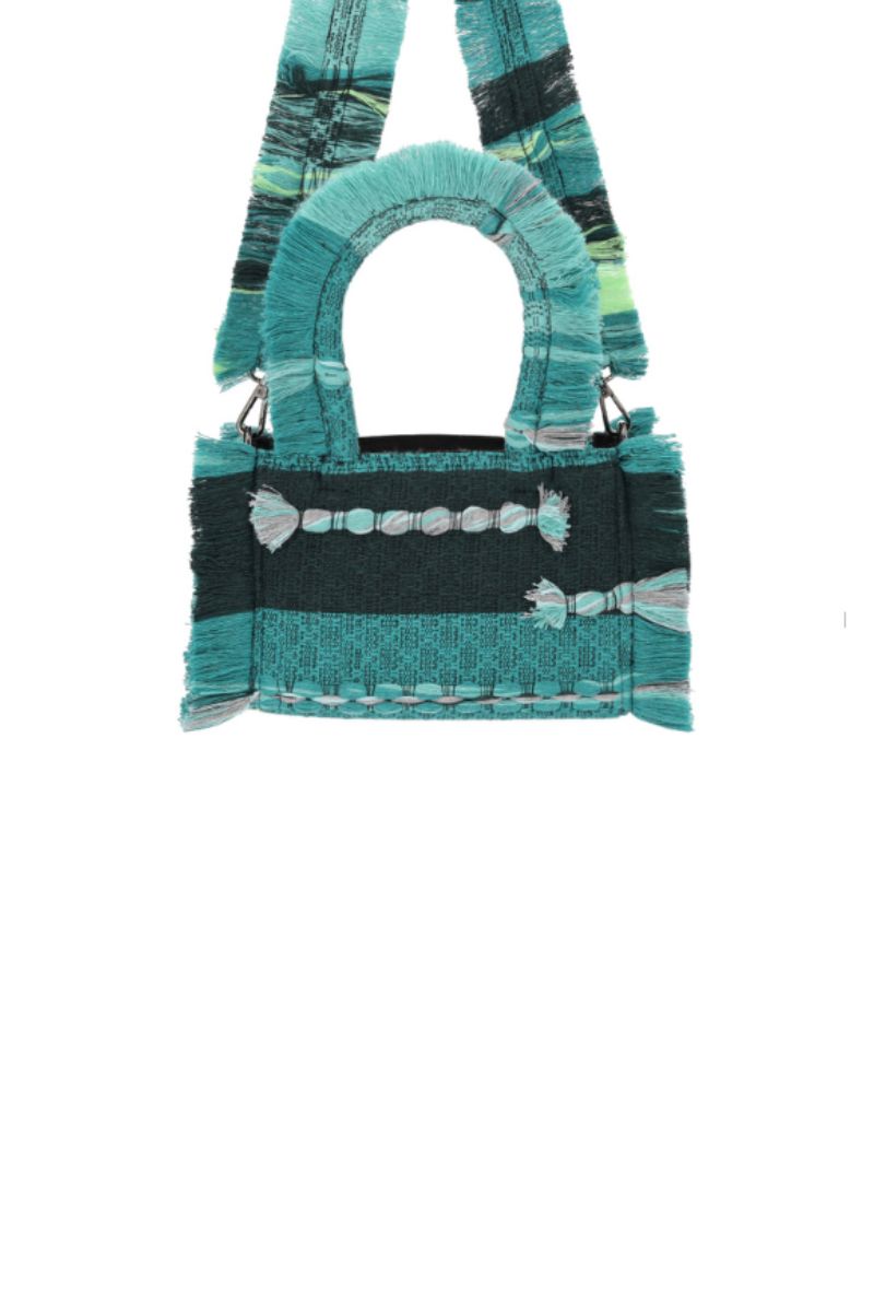 MINI POKA TEAL TOP HANDLE BAGS - CULT MIA