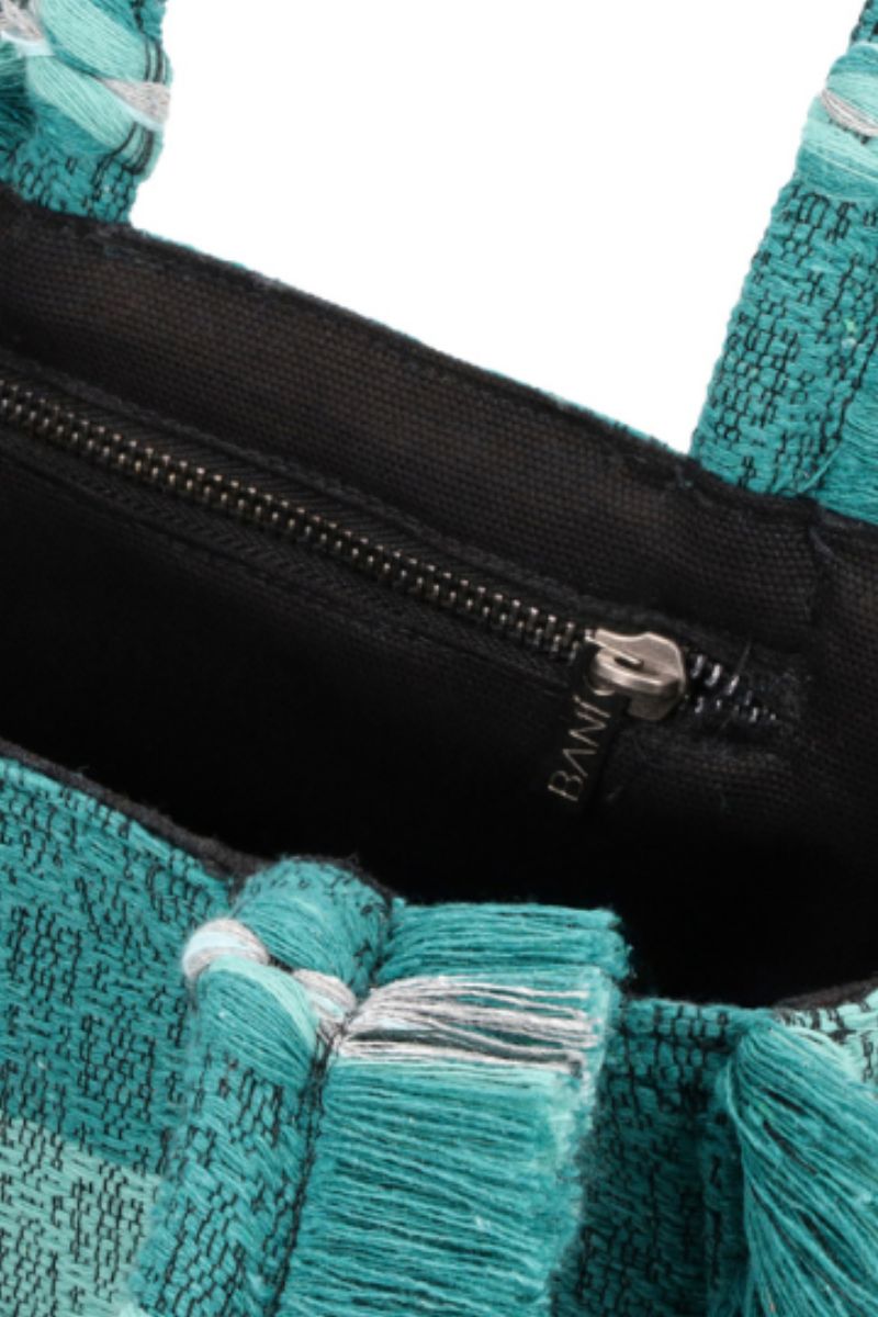 MINI POKA TEAL TOP HANDLE BAGS - CULT MIA