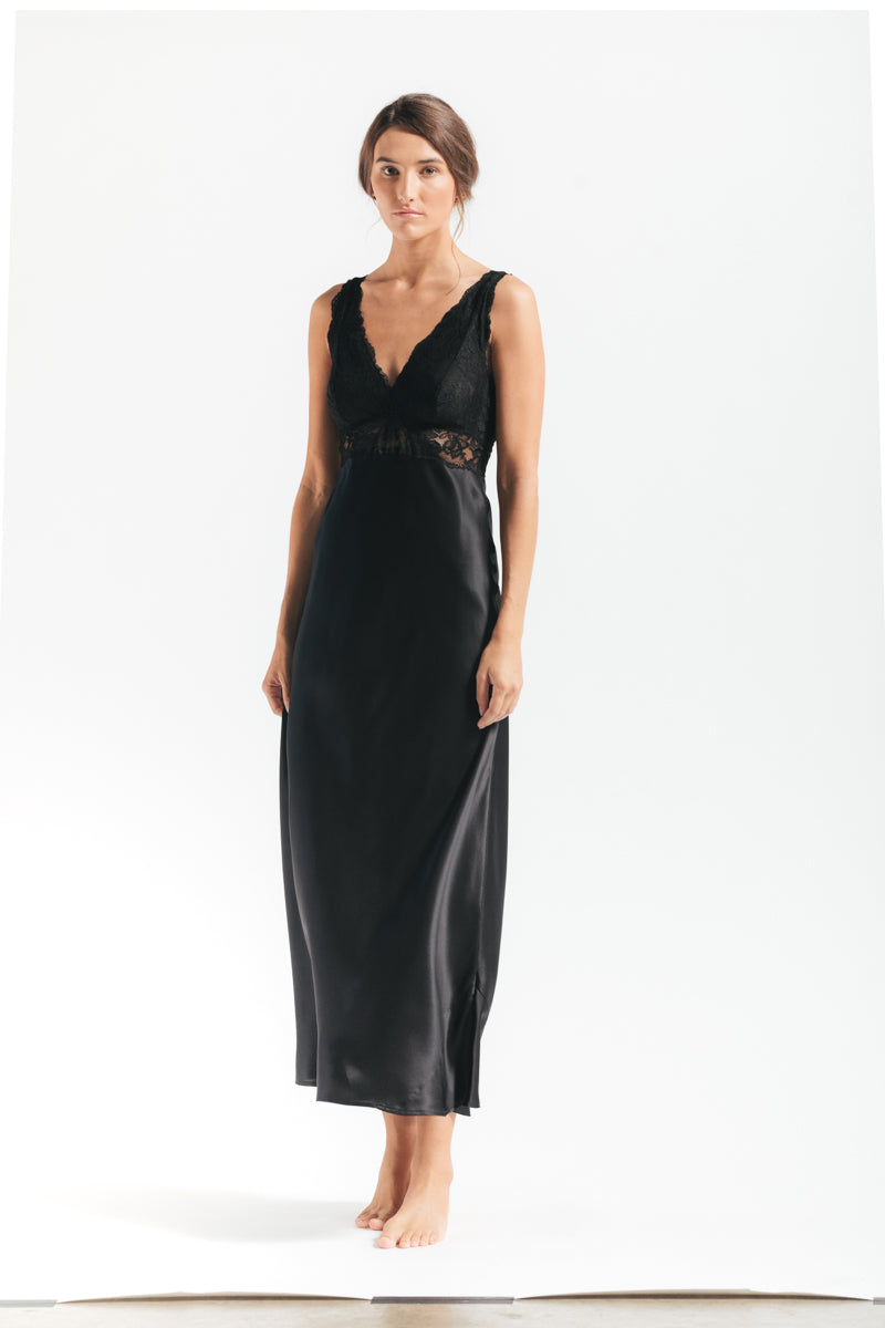 MORGAN ICONIC BUST-SUPPORT LONG SILK GOWN - CULT MIA