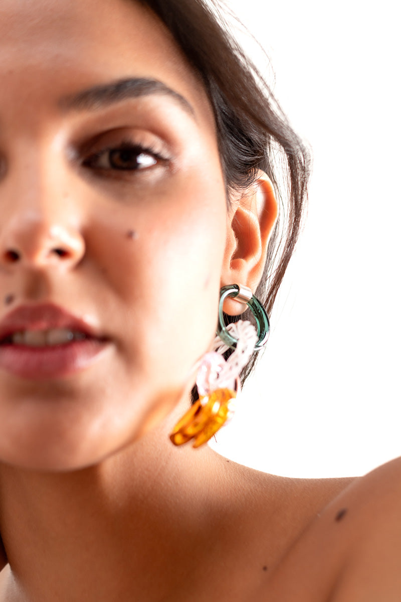 MULTIPLE HOOPS IN MULTICOLOR - CULT MIA