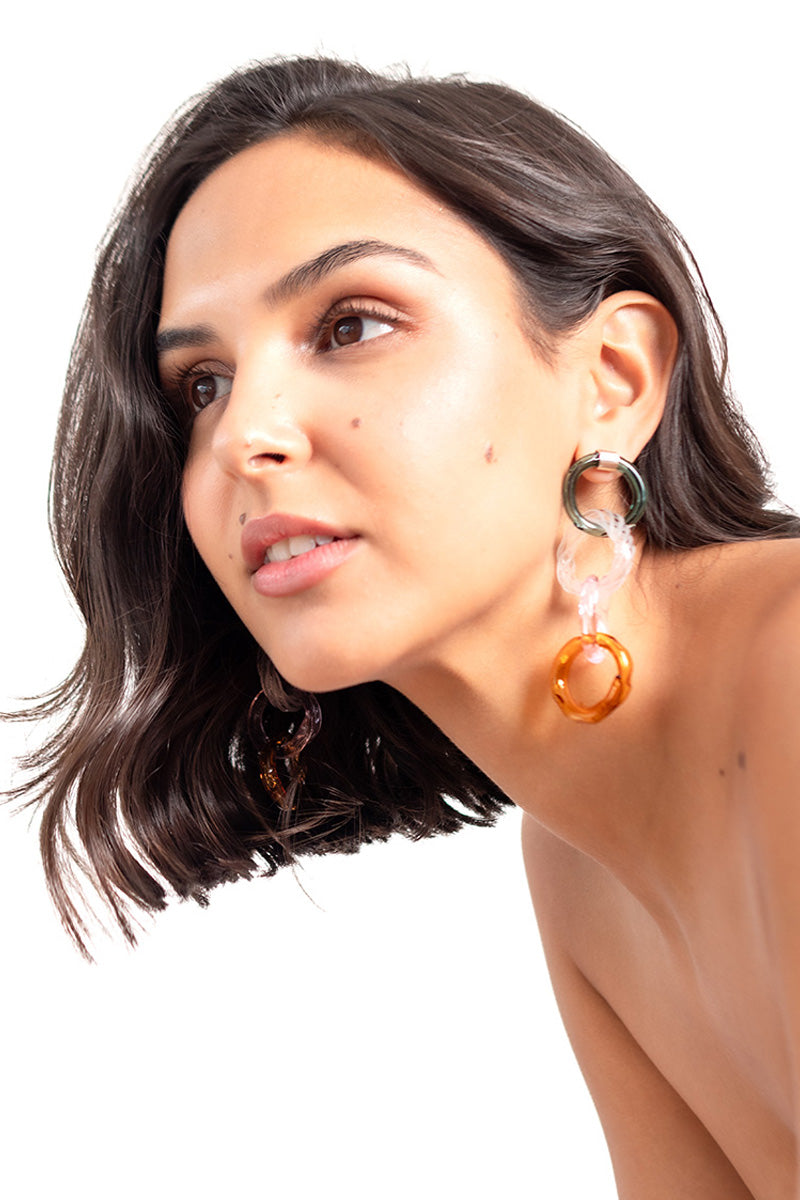 MULTIPLE HOOPS IN MULTICOLOR - CULT MIA