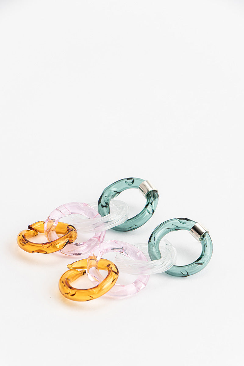 MULTIPLE HOOPS IN MULTICOLOR - CULT MIA