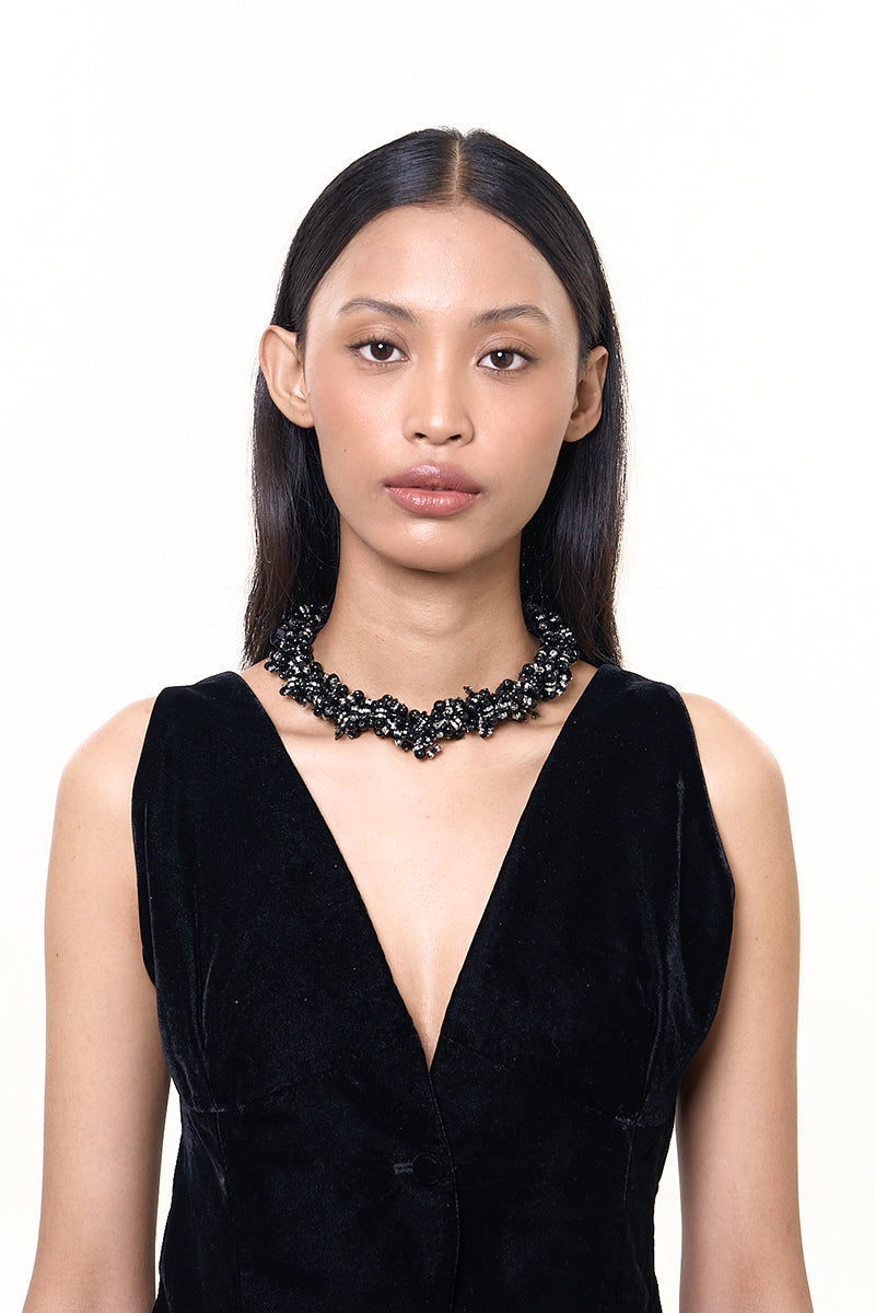 CLEORA BLACK NECKLACE - CULT MIA