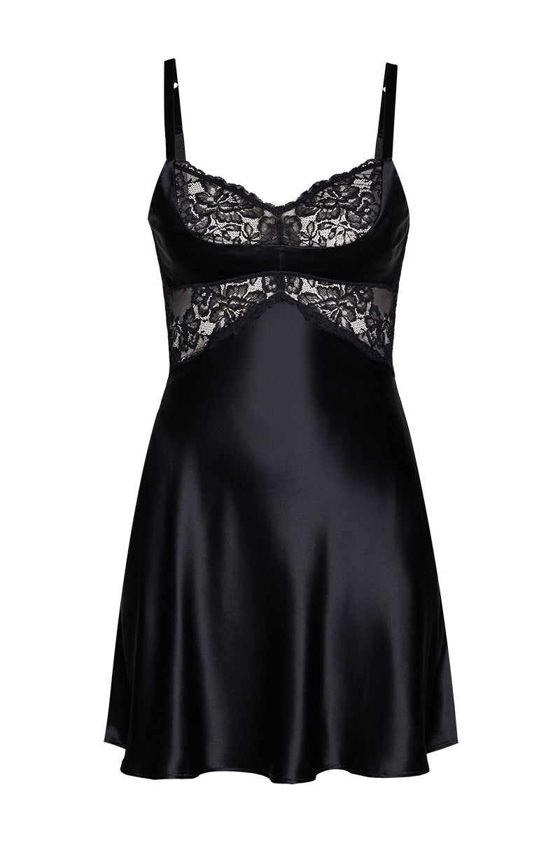 MORGAN CRADLE BUST SILK CHEMISE - CULT MIA