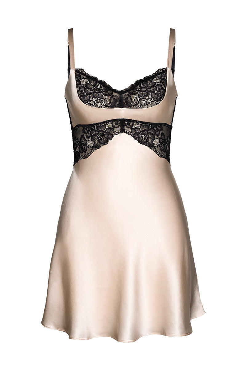 MORGAN CRADLE BUST SILK CHEMISE - CULT MIA