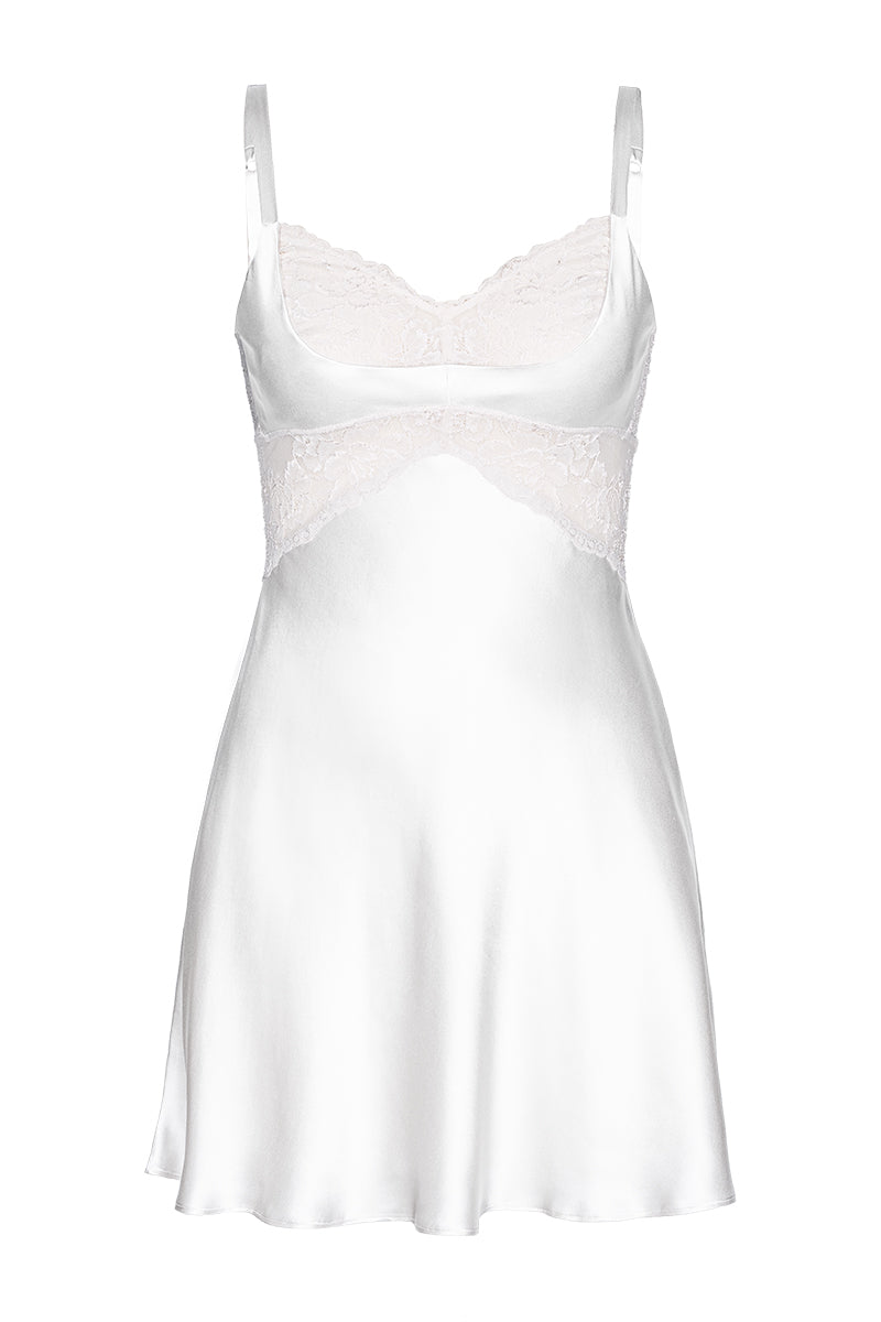 MORGAN CRADLE BUST SILK CHEMISE - CULT MIA
