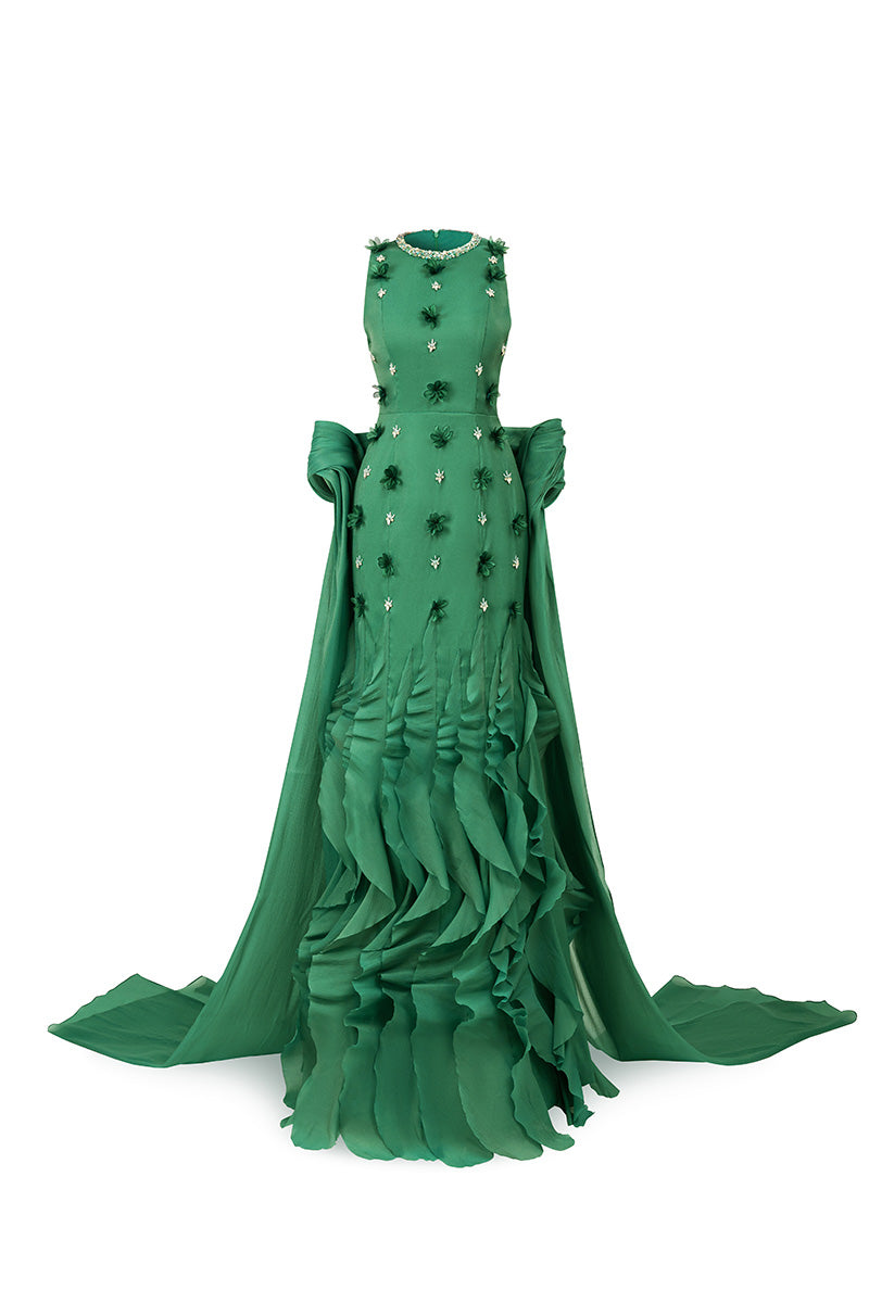 CULT MIA X HAPPY CLOTHING POTTER MERMAID JEWEL NECK ORGANZA MAXI DRESS IN GREEN | CULT MIA | HAPPY CLOTHING CULT MIA X HAPPY CLOTHING POTTER MERMAID JEWEL NECK ORGANZA MAXI DRESS IN GREEN | CULT MIA | HAPPY CLOTHING