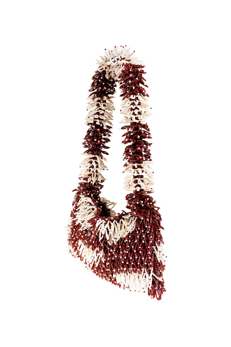 NINA BURGUNDY CREAM AND GOLD BAG - CULT MIA