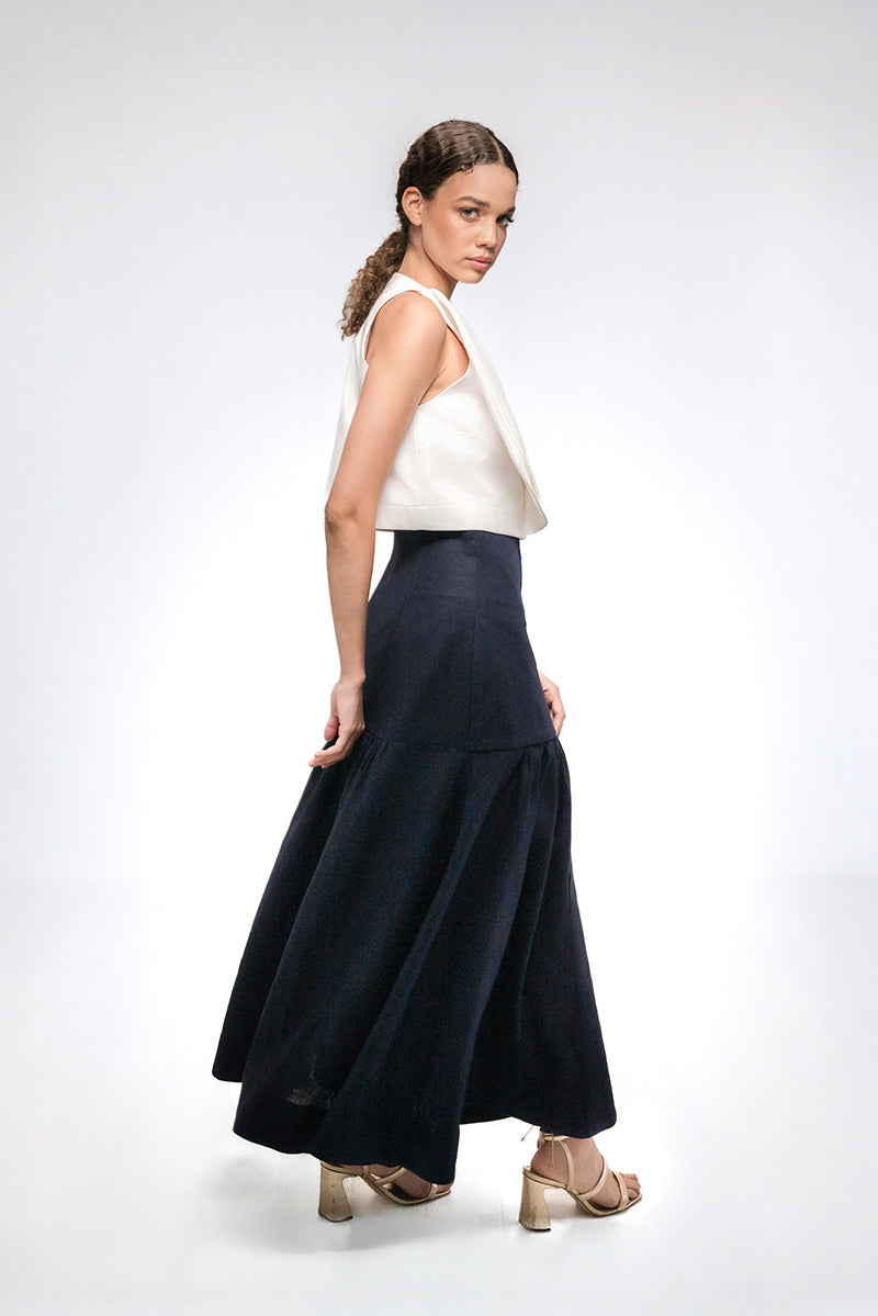 NOELLE SKIRT IN NAVY BLUE - CULT MIA