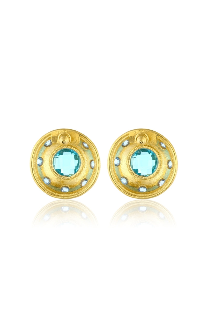 OLYMPIA EARRINGS IN AQUAMARINE BLUE - CULT MIA