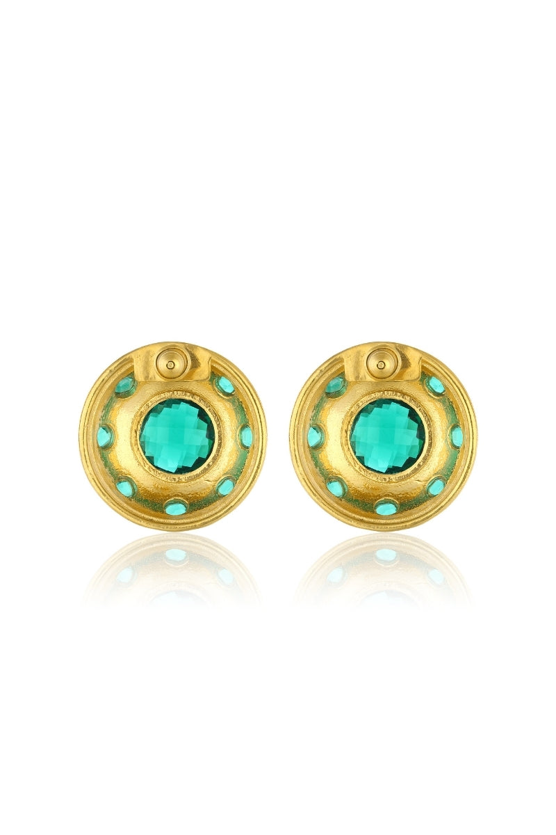OLYMPIA EARRINGS IN EMERALD GREEN - CULT MIA
