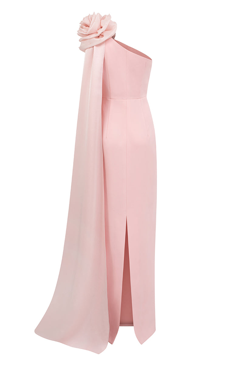 CREPE AND SILK TAFFETA DRESS IN PINK - CULT MIA
