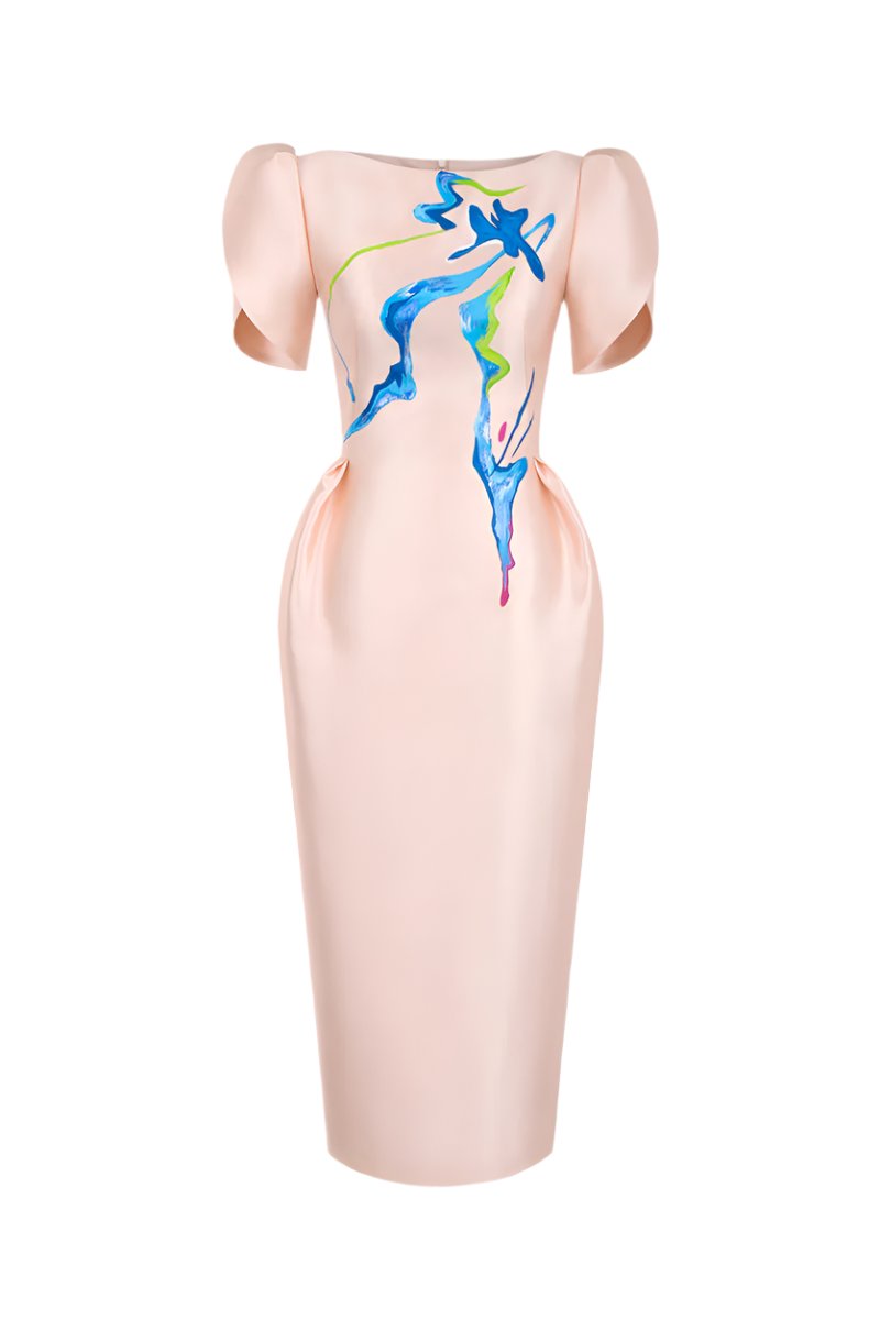 Tiny Ink BLUSH OF AZALEA MIDI DRESS | Cult Mia Tiny Ink BLUSH OF AZALEA MIDI DRESS | Cult Mia