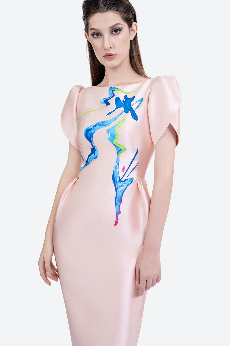 BLUSH OF AZALEA MIDI DRESS - CULT MIA