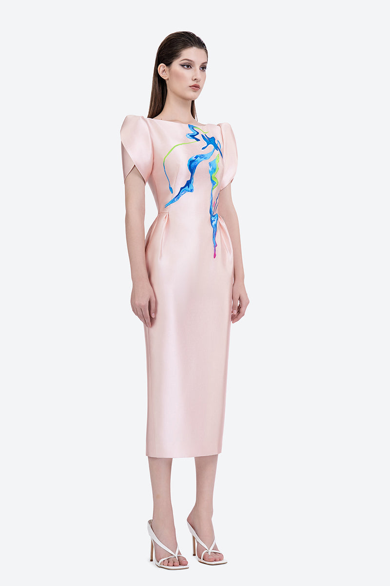 BLUSH OF AZALEA MIDI DRESS - CULT MIA