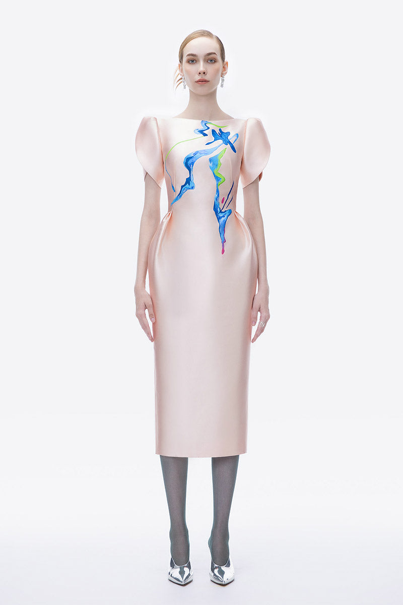 BLUSH OF AZALEA MIDI DRESS - CULT MIA