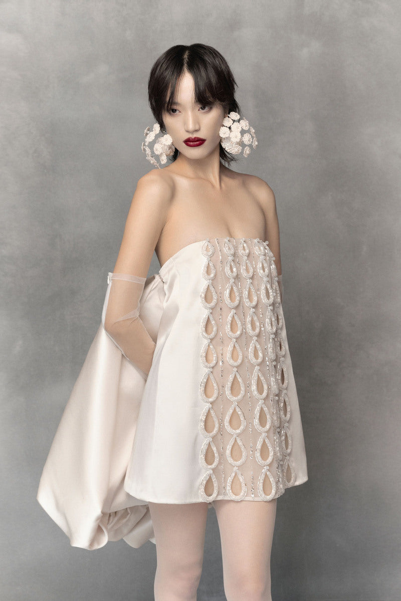 OFF-SHOULDER TEARDROP MINI DRESS - CULT MIA