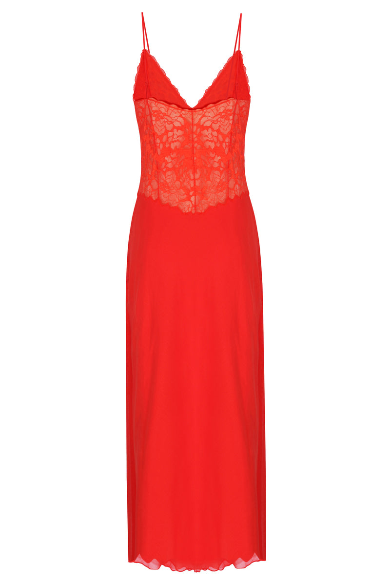 PHILIPPA DOUBLE LAYERED SILKY NIGHTGOWN - CULT MIA