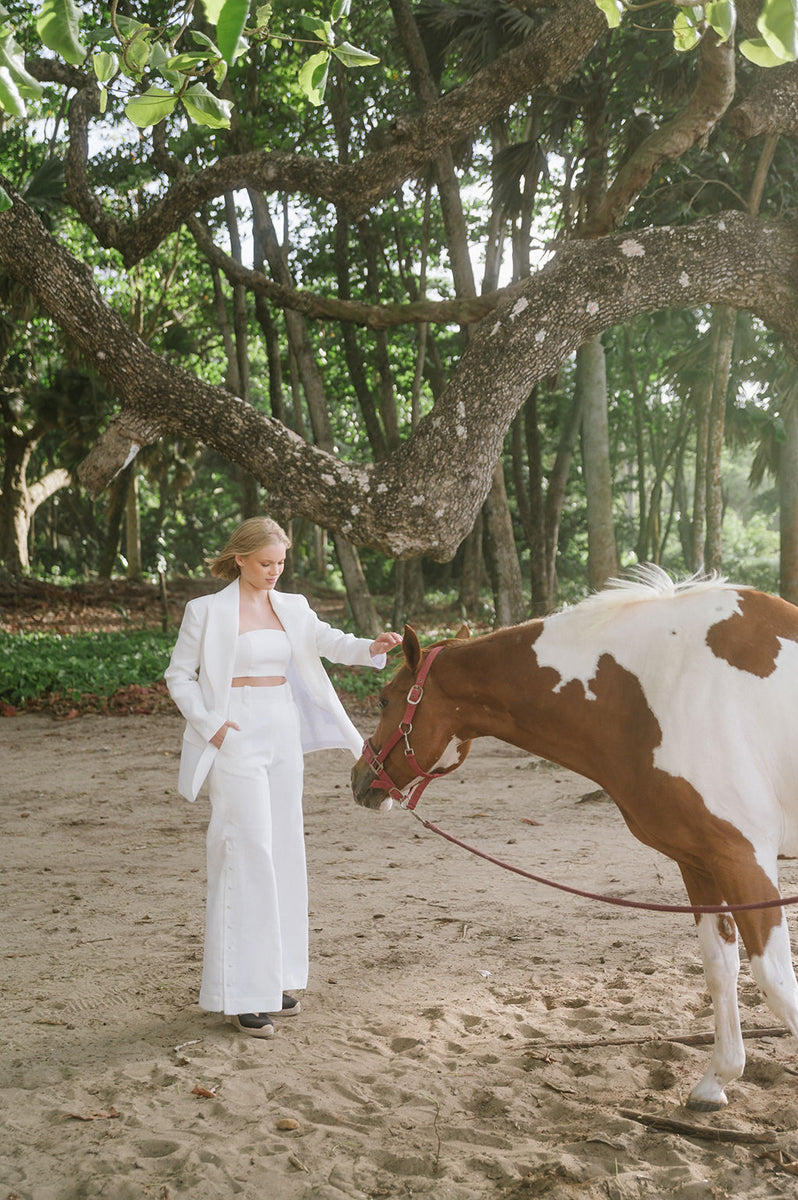PALON PANTS IN OFF WHITE - CULT MIA