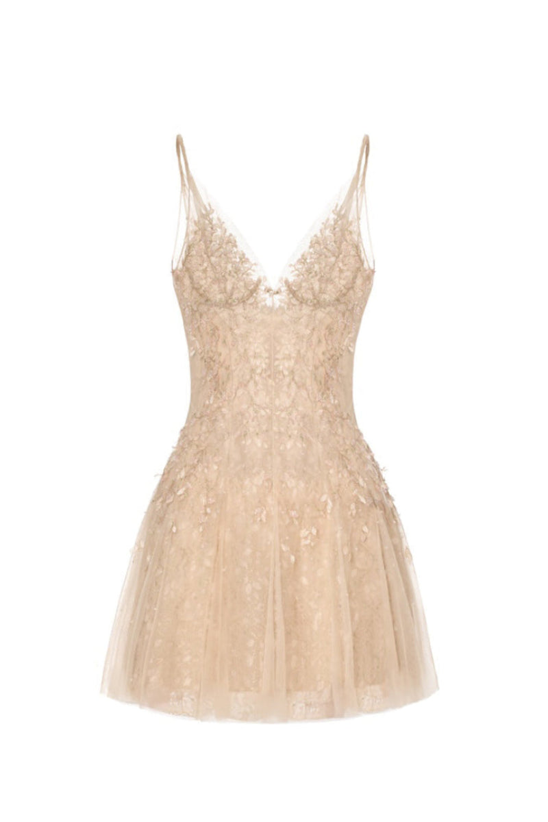 PASTEL DEEP-V MINI DRESS PASTEL DEEP-V MINI DRESS