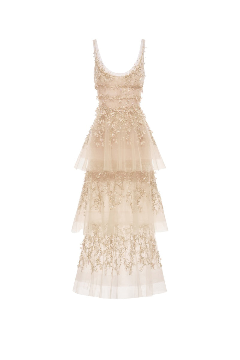 pastel flowy dress PASTEL TIERED MIDI DRESS | CULT MIA