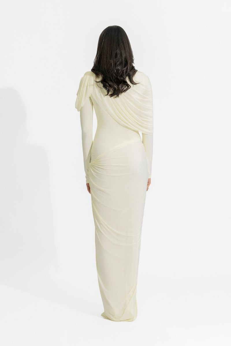 PAULINA OFF WHITE GOWN - CULT MIA