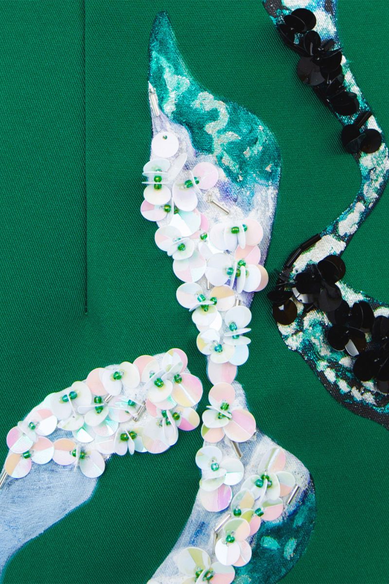PETAL'S SECRET DANCE GOWN IN GREEN - CULT MIA