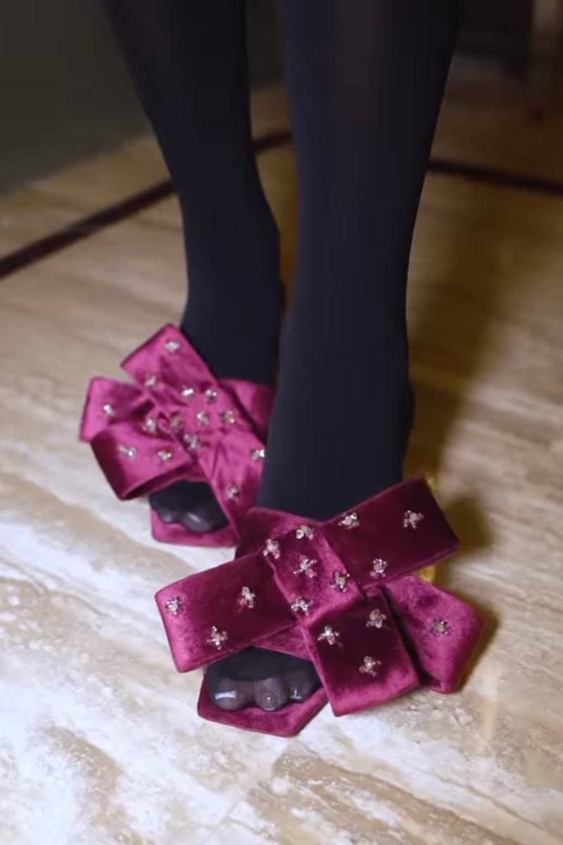 RAINA FUCHSIA BOW HEELS - CULT MIA