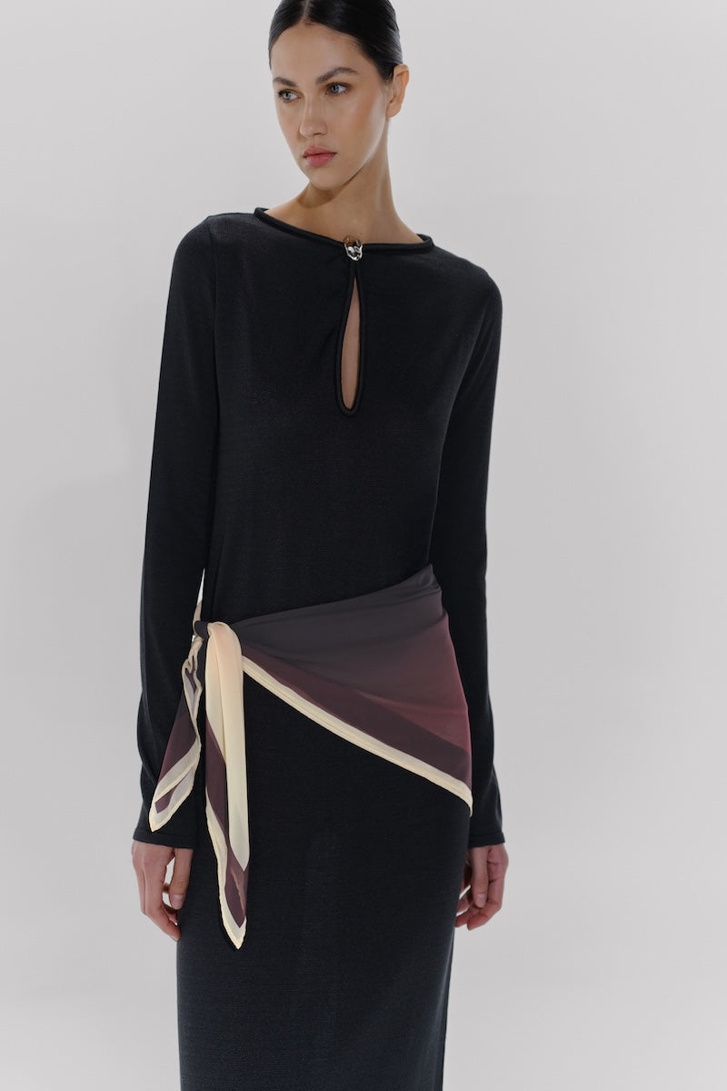 RAMILA MAXI DRESS IN BLACK - CULT MIA