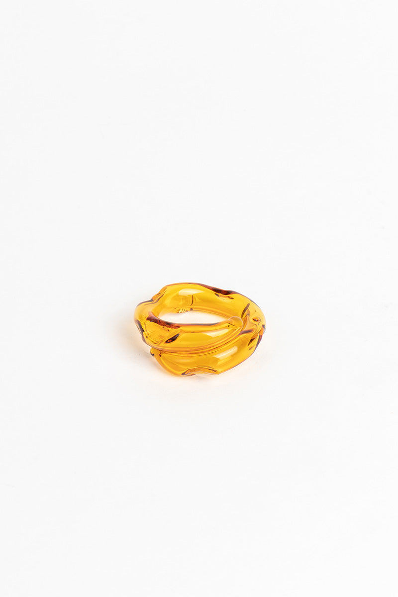PINK, AMBER AND WHITE REMOLINO RINGS SET - CULT MIA