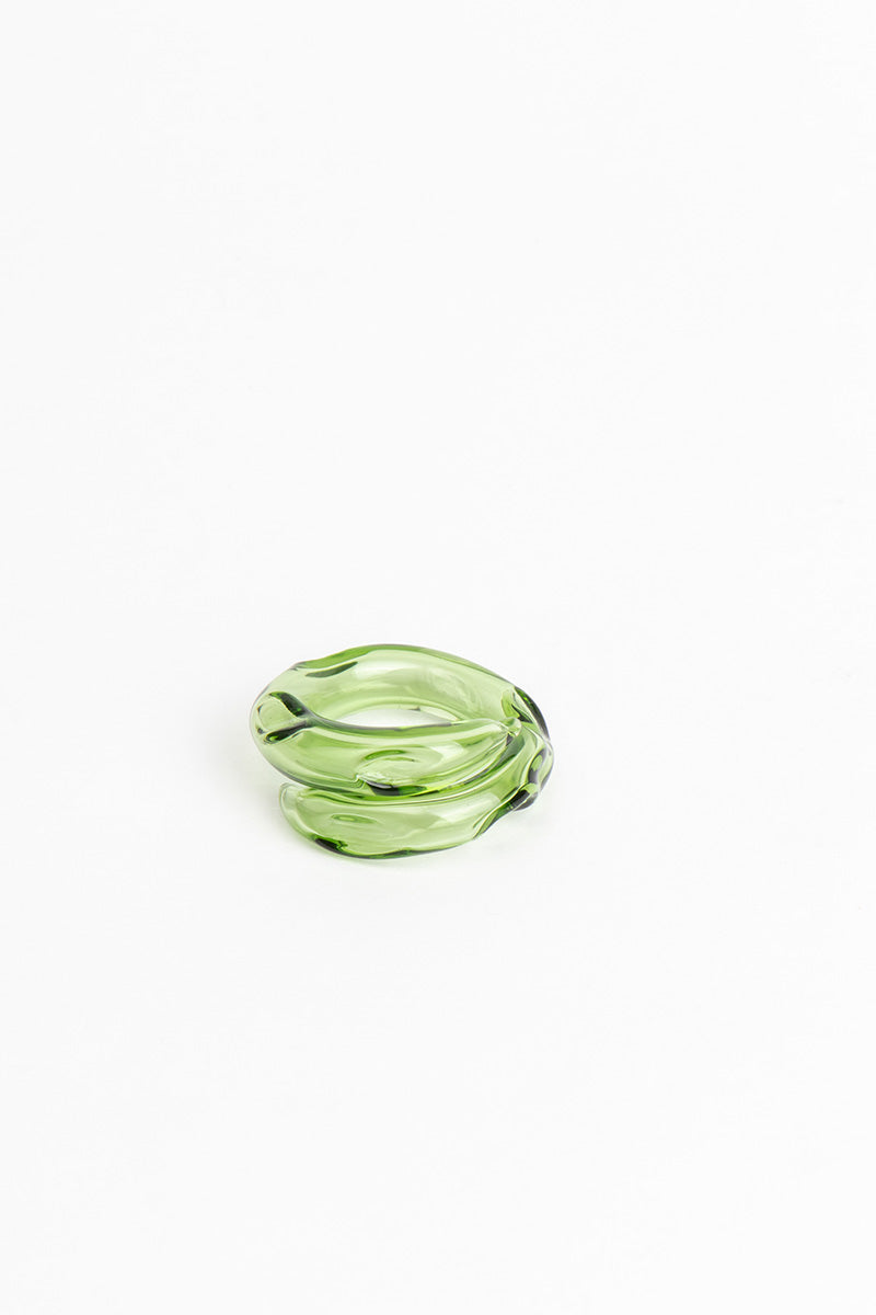 TURQUOISE, GREEN AND OCEAN BLUE REMOLINO RINGS SET - CULT MIA