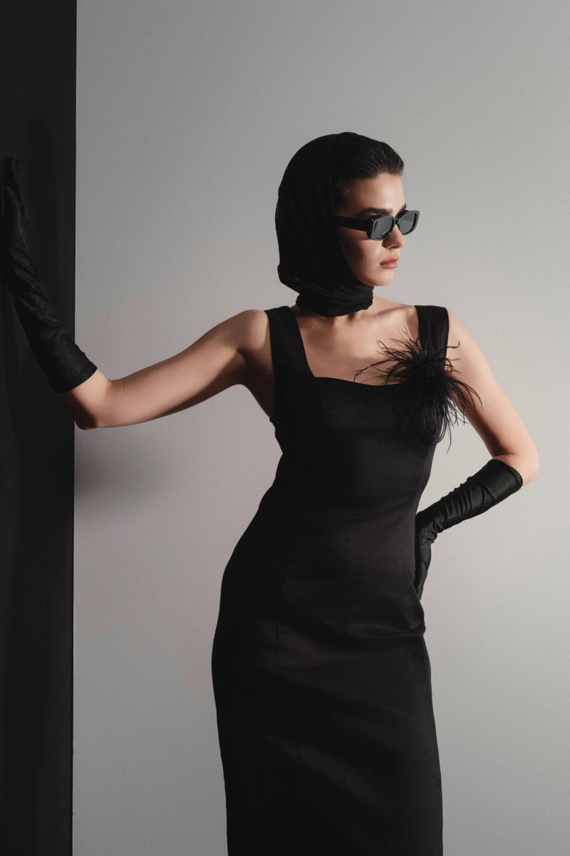 SOHO NOIR MIDI DRESS - CULT MIA