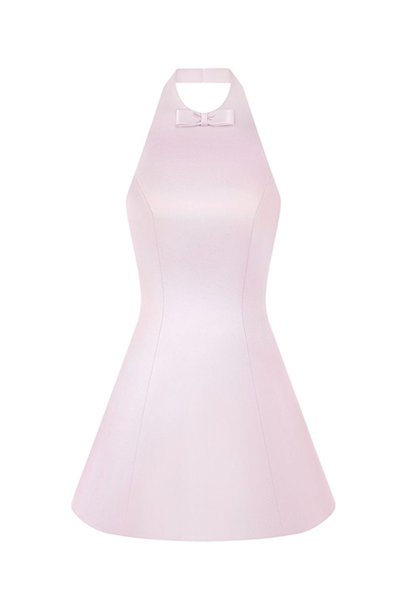 pink bow skater dress Bow Detail Corset Skater Dress Pink