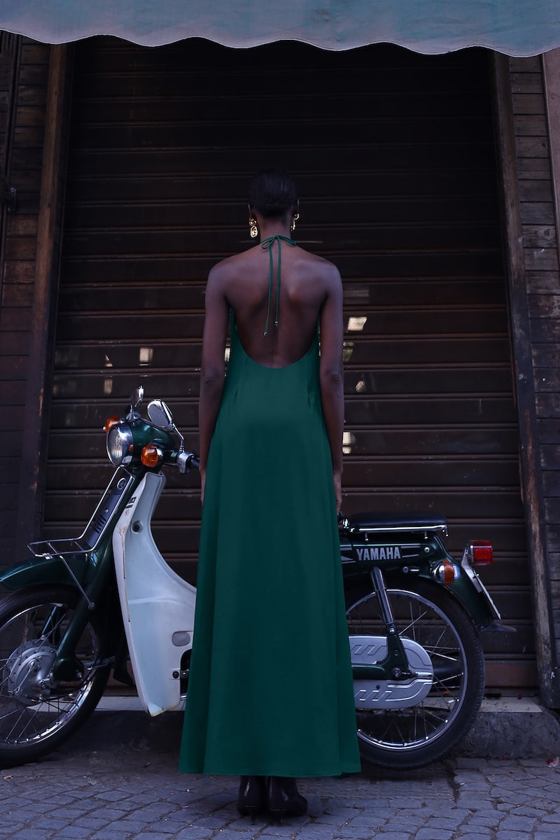 RONDINE MAXI DRESS IN EMERALD GREEN - CULT MIA