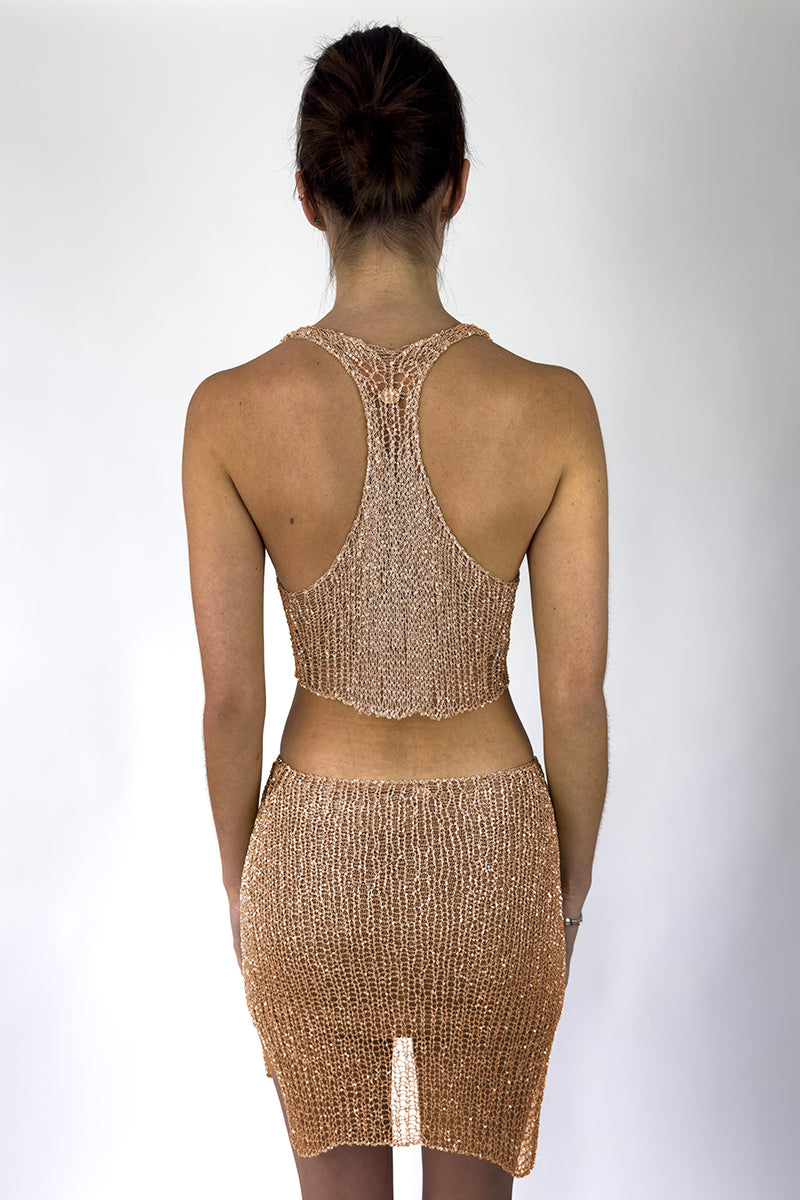 ROSE GOLD MIDAS RACERBACK WITH BRALETTE - CULT MIA