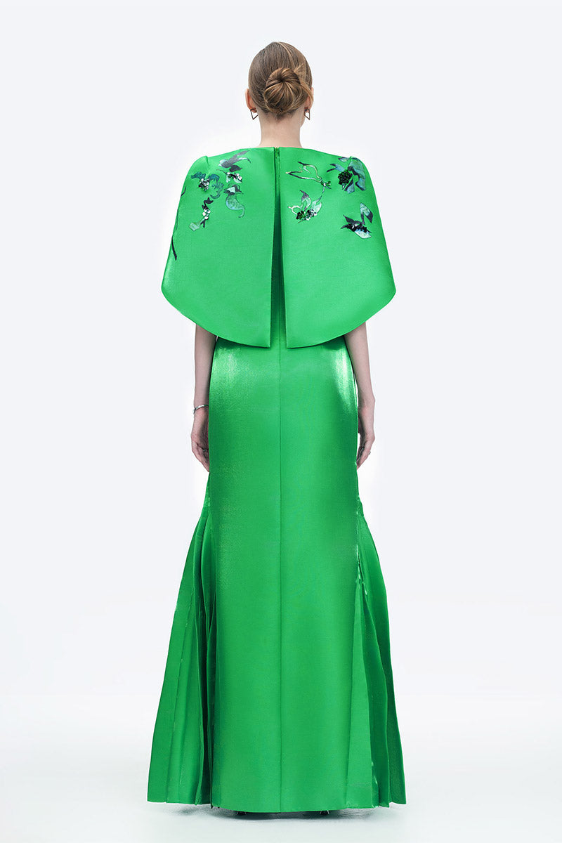 SONG OF FREEDOM GOWN IN GREEN - CULT MIA