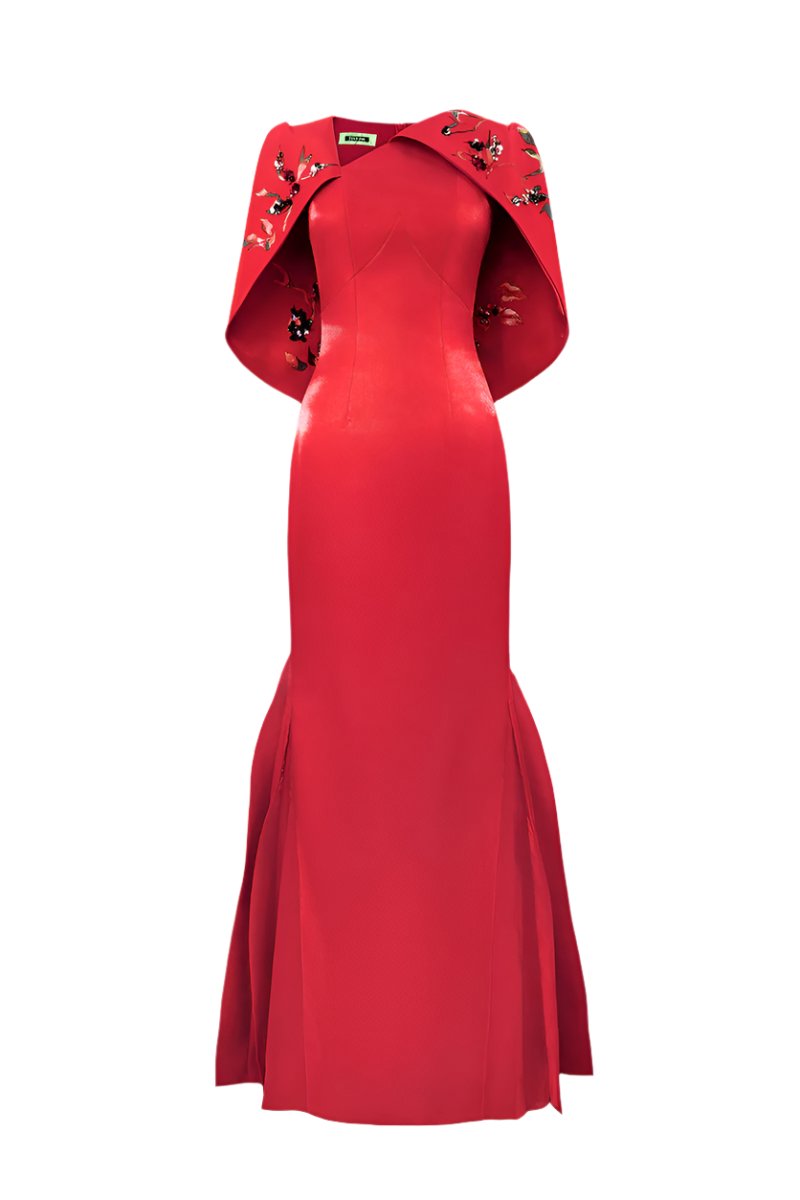 SONG OF FREEDOM GOWN IN RED - CULT MIA