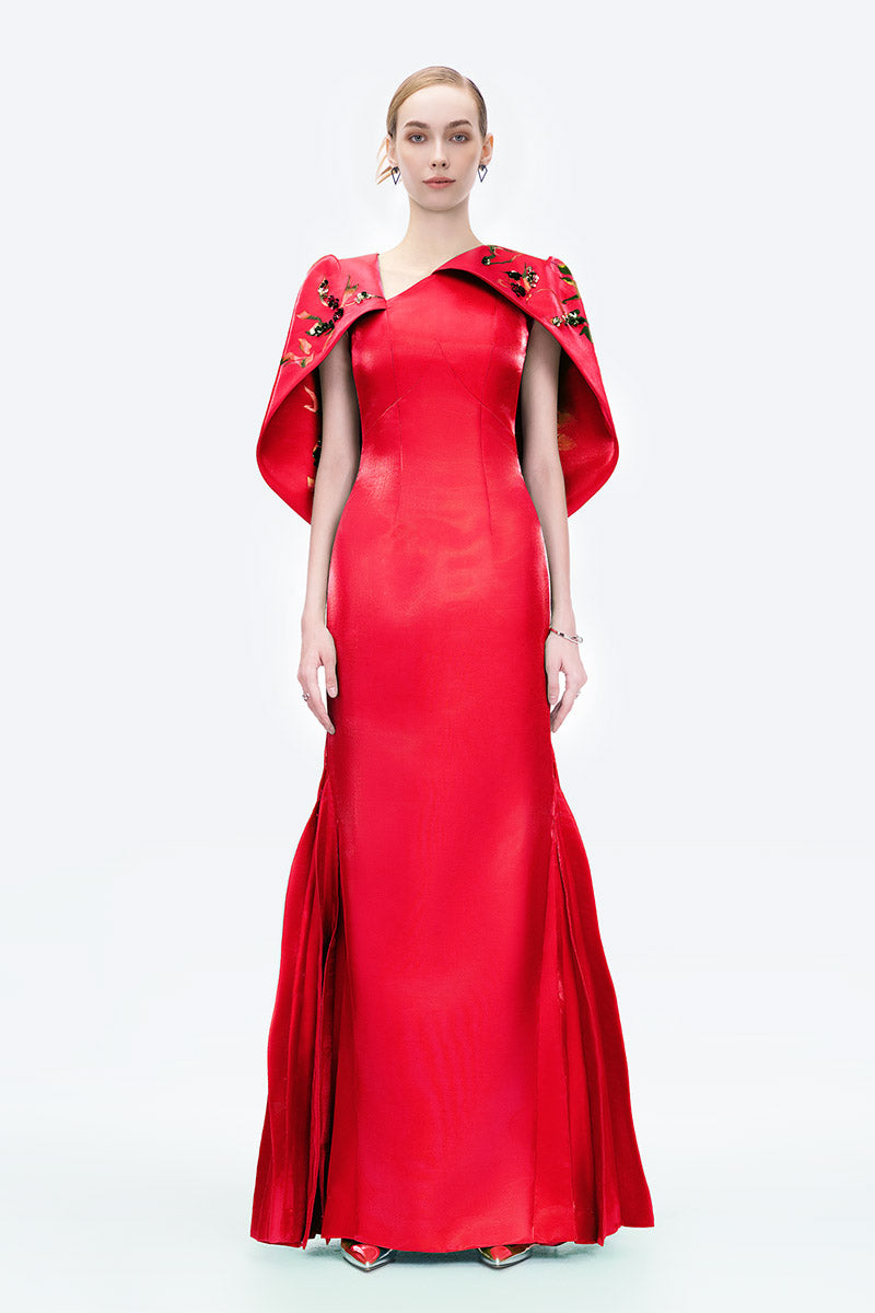 SONG OF FREEDOM GOWN IN RED - CULT MIA