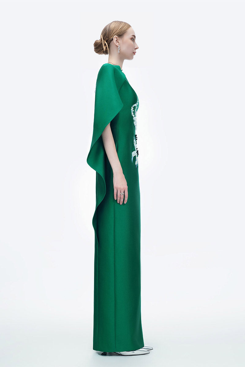 PETAL'S SECRET DANCE GOWN IN GREEN - CULT MIA