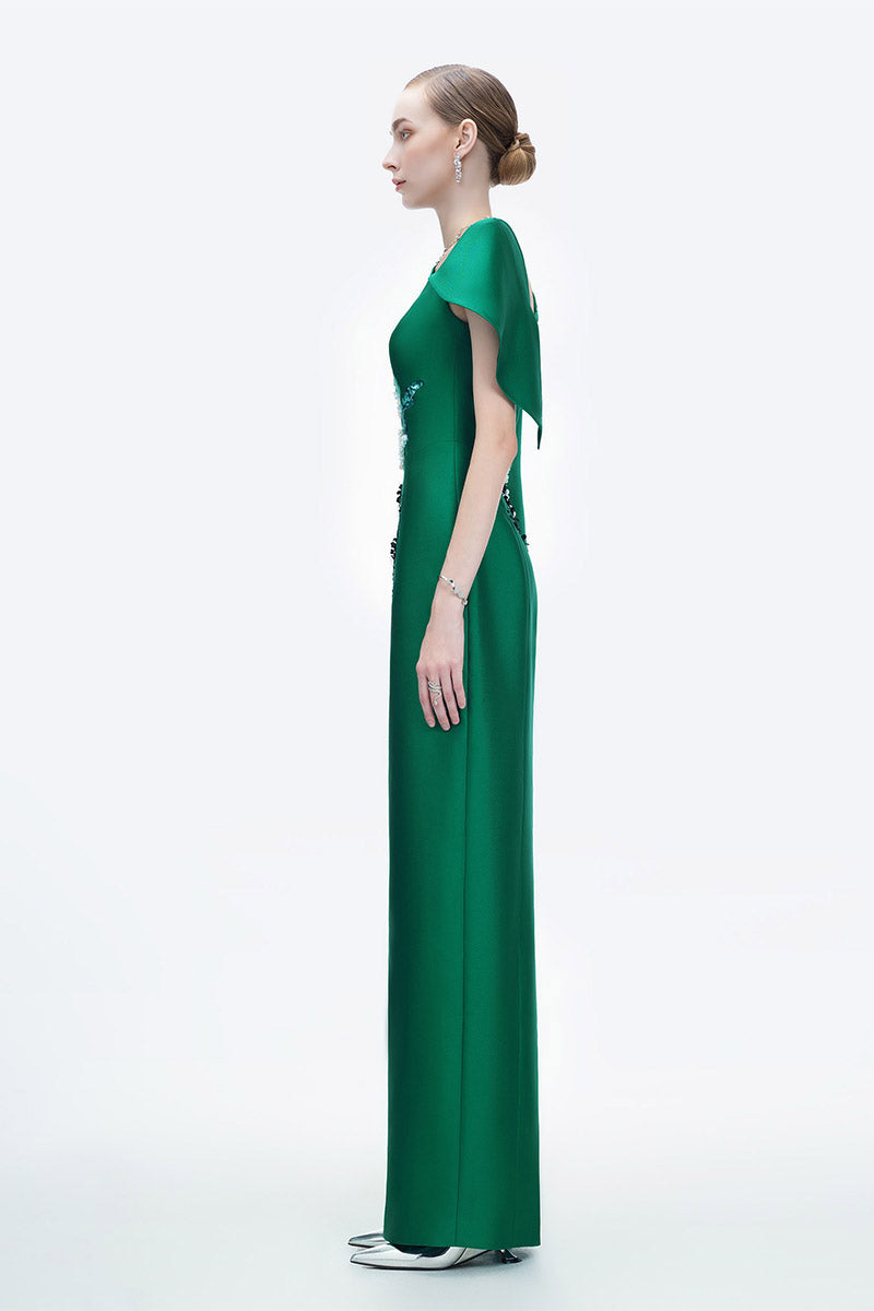 PETAL'S SECRET DANCE GOWN IN GREEN - CULT MIA
