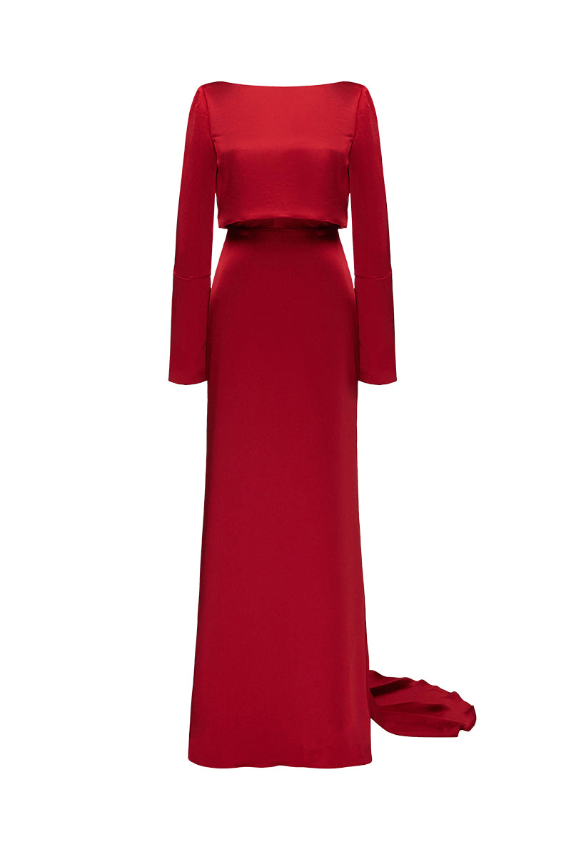 MARBLE GOWN IN RED - CULT MIA