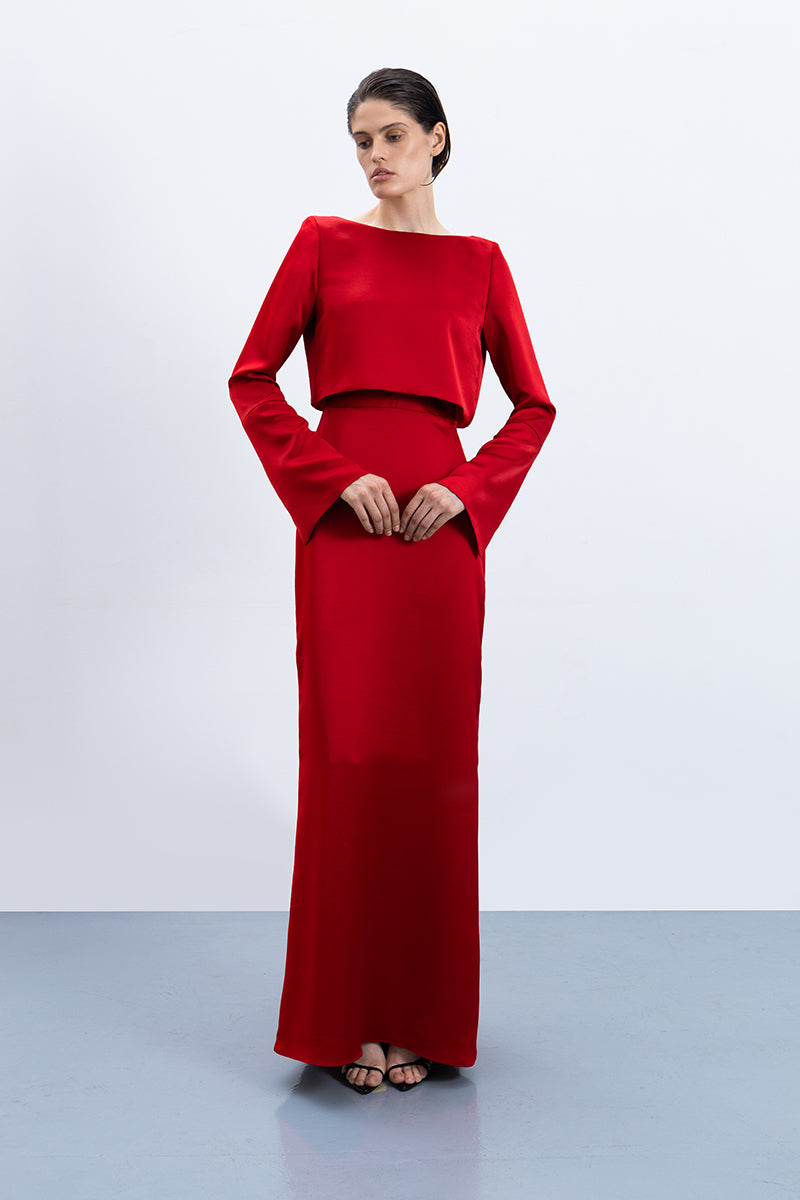 MARBLE GOWN IN RED - CULT MIA