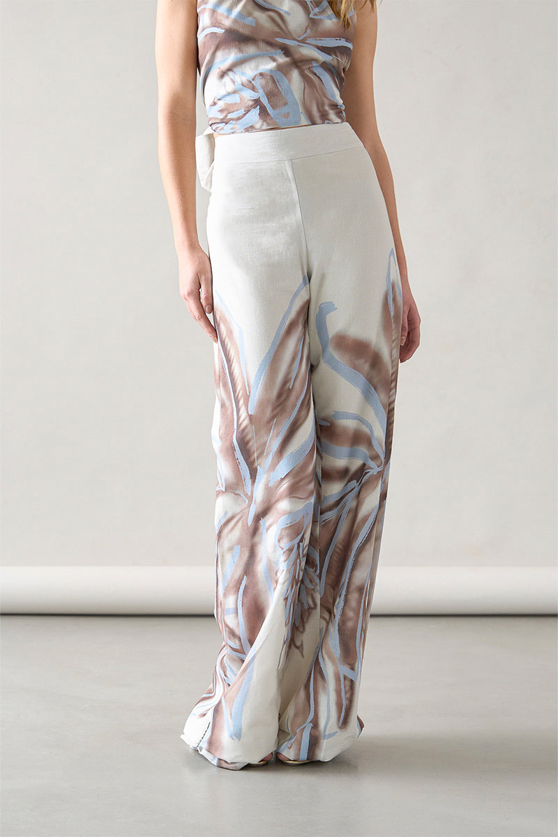 SOLEI PANTS IN IVORY PRINT - CULT MIA