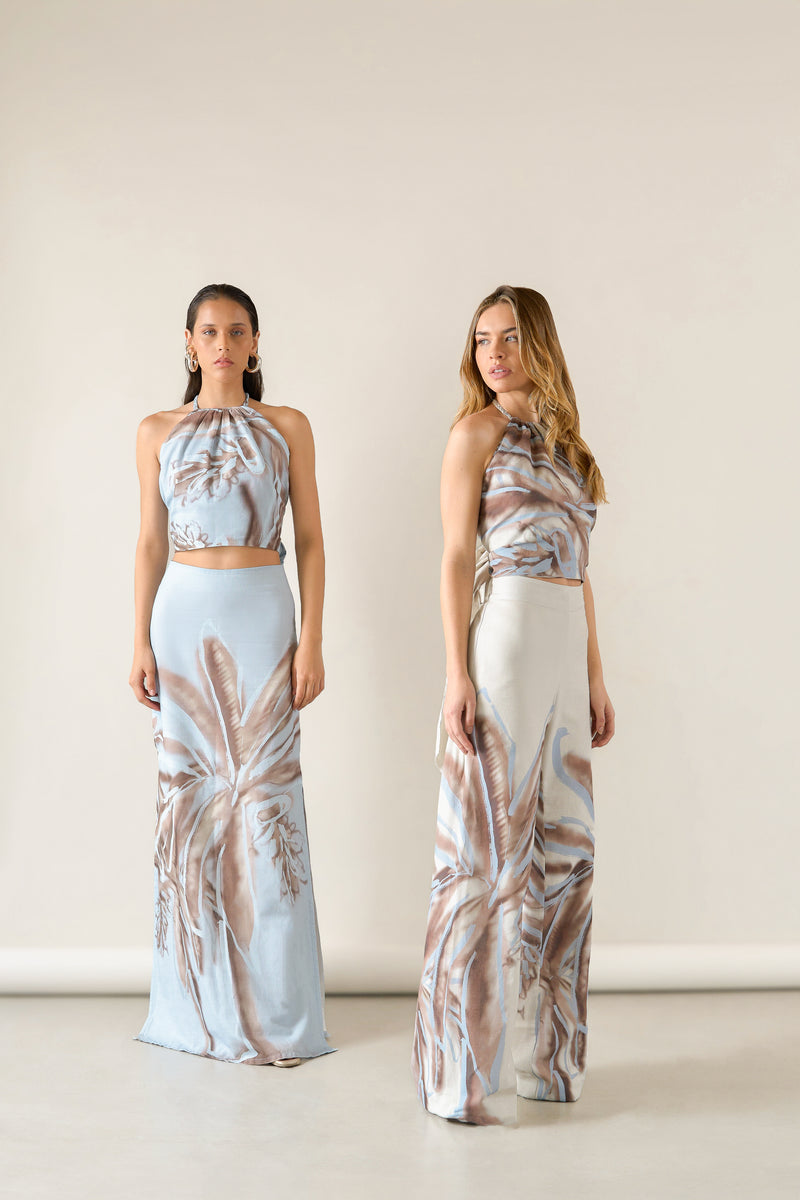 SOLEI PANTS IN IVORY PRINT - CULT MIA