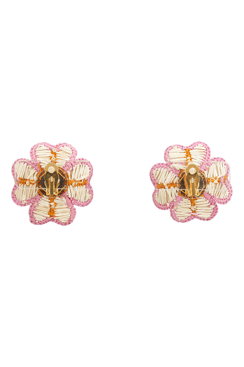 FLORA EARRINGS IN PINK NATURAL - CULT MIA