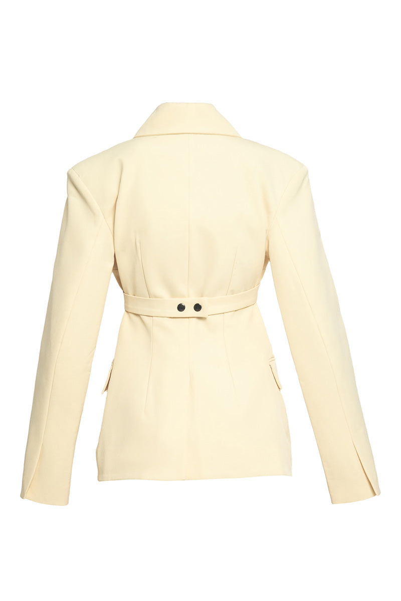 TAILORED COSMIC YELLOW SUIT JACKET - CULT MIA