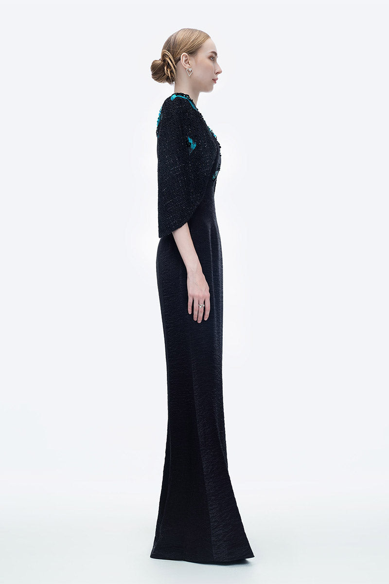 RADIANT NIGHT FLAME GOWN IN BLACK - CULT MIA